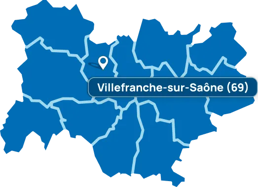 Carte Villefranche-sur-Saône local Keys Location