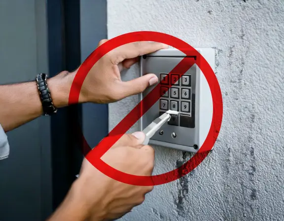 Boîte à clé arrachée effraction - keys' location